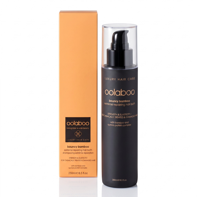 Een intensief verzorgende en structuur versterkende shampoo voor (chemisch) behandeld, verzwakt en (zeer) beschadigd haar. De shampoo is rijk aan voedende actives zoals bamboe, Quinoa Protein Complex, keratine en macadamia olie.