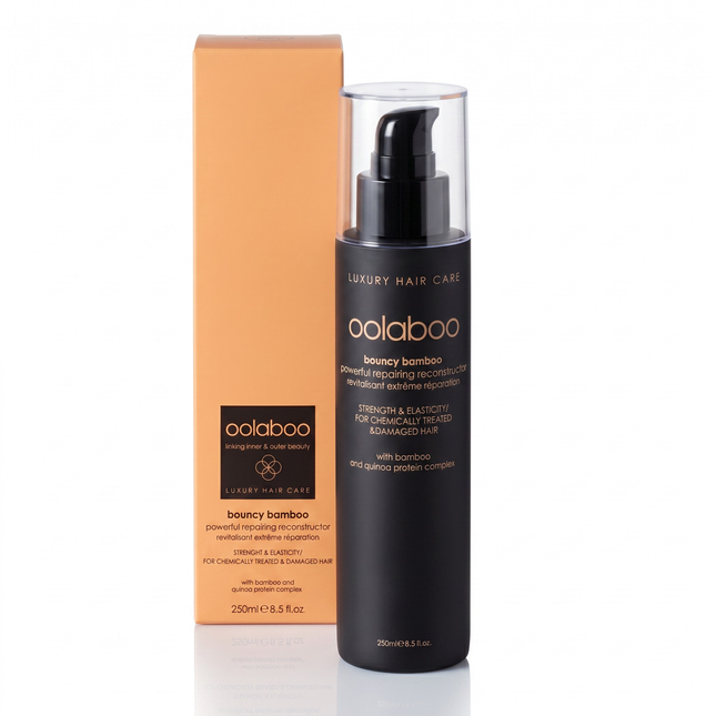 Een versterkende conditioner voor chemisch behandeld, verzwakt en beschadigd haar. De conditioner bestaat uit actives zoals bamboe, quinoa, keratine en macadamia olie.