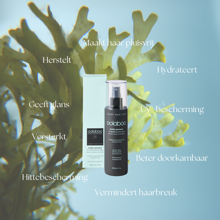 Sfeerbeeld met voordelen van het product, showing zeewier.