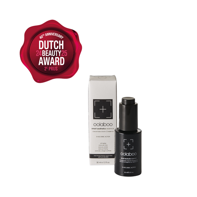 SMART aesthetics vitamine C essence, winnaar tweede prijs Dutch Beauty Awards.