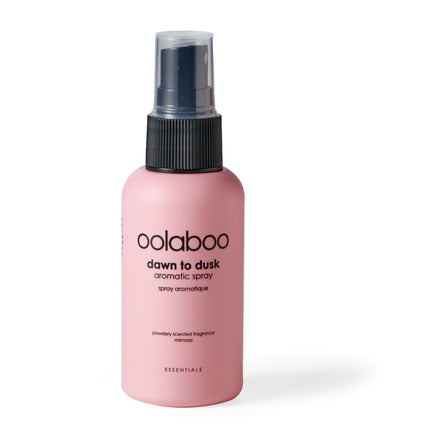 Dawn to Dusk aromatic spray 60 ml, roze fles met zwarte opdruk