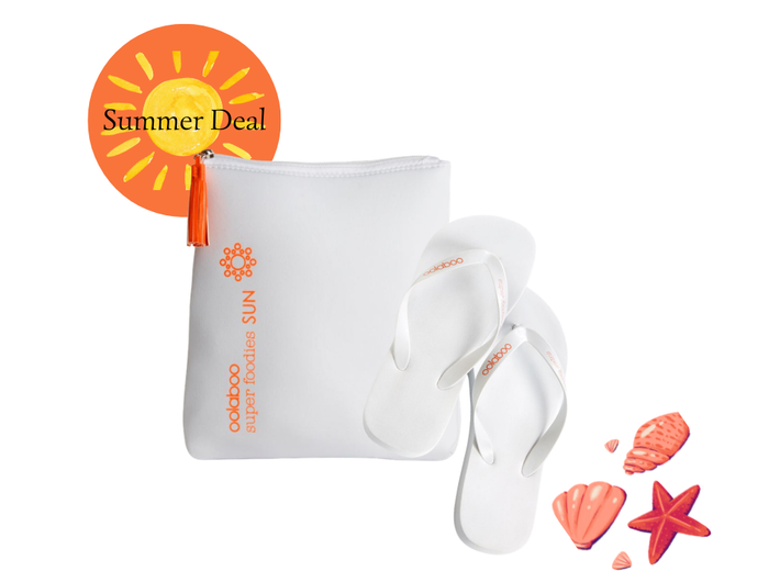 Ontvang een paar flipflops (maat 39) en een cooling bag t.w.v. € 36,50 cadeau,