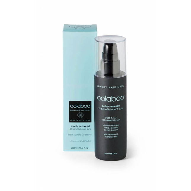 oolaboo moisty seaweed 24 benefits instant cure, een leave in kuur voor het haar.