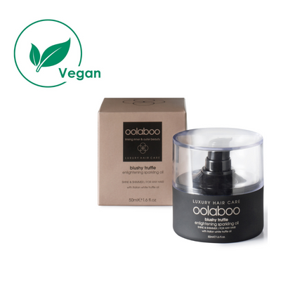 Een high gloss Oolaboo haarolie voor extra glans, vegan.